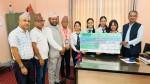 भोटेकोशी बाढी प्रभावितका लागि शिक्षादीप कलेजको १२ लाख ५१ हजार सहयोग