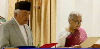 नवनियुक्त प्रधानमन्त्री सुशीला कार्कीले लिइन् सपथ, सिंहदरबारमा पदभार ग्रहण