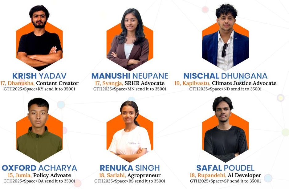 ग्लोकल टीन हिरो नेपालकाे ११औँ संस्करणका शीर्ष ६ फाइनलिस्टहरूको नाम घोषणा