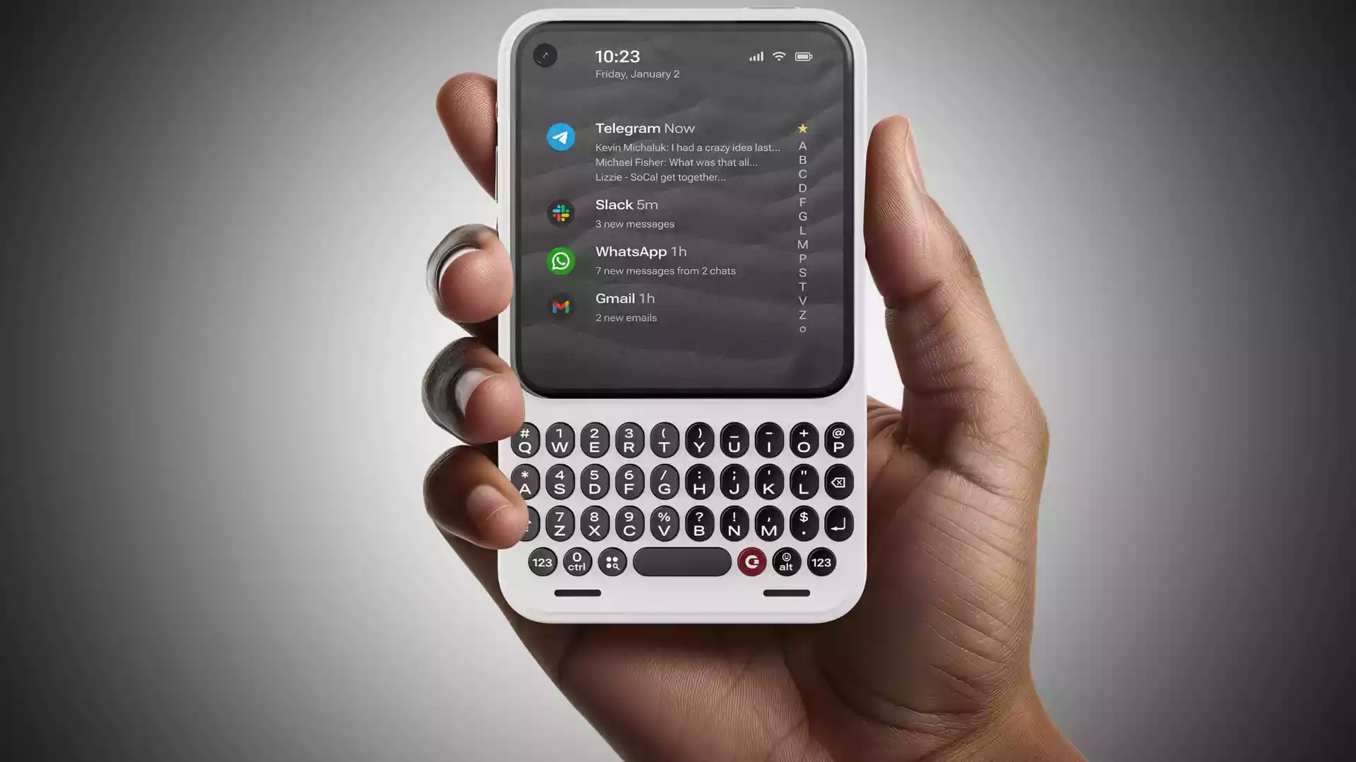 बेलायती कम्पनीले ल्यायो ब्लाकबेरी जस्तो डिजाइन, आइफोन जस्तो फिचर भएकाे फाेन