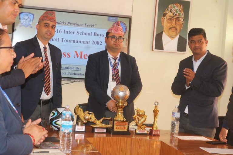 गण्डकी प्रदेश स्तरीय यू-१६ अन्तरविद्यालय फुटबल आयोजना हुने