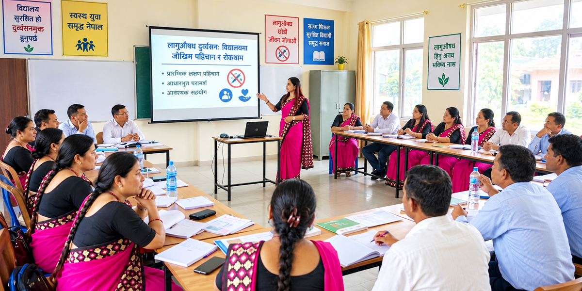 विद्यालयमै लागुऔषध दुर्व्यसन पहिचान गर्ने तयारी, झापाका २०० शिक्षकलाई तालिम
