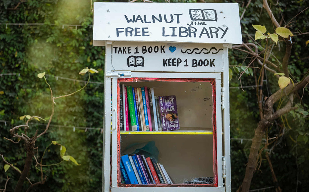 पानीपोखरीकाे ‘वालनट बिस्ट्रो’ रेस्टुरेन्टमा पुस्तकालय, आफ्नो पुस्तक राखेर अर्को लिन मिल्ने