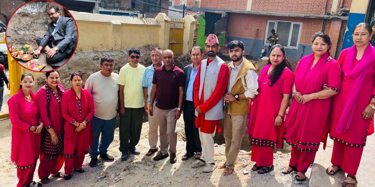 कक्षाकोठा अभाव हटाउन रानीदेवी माविमा नयाँ भवनको शिलान्यास