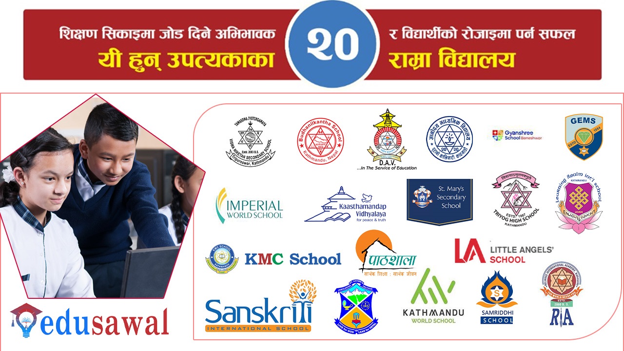 काठमाडौँ उपत्यकाका यी हुन् २० राम्रा विद्यालय (भिडियाेसहित)