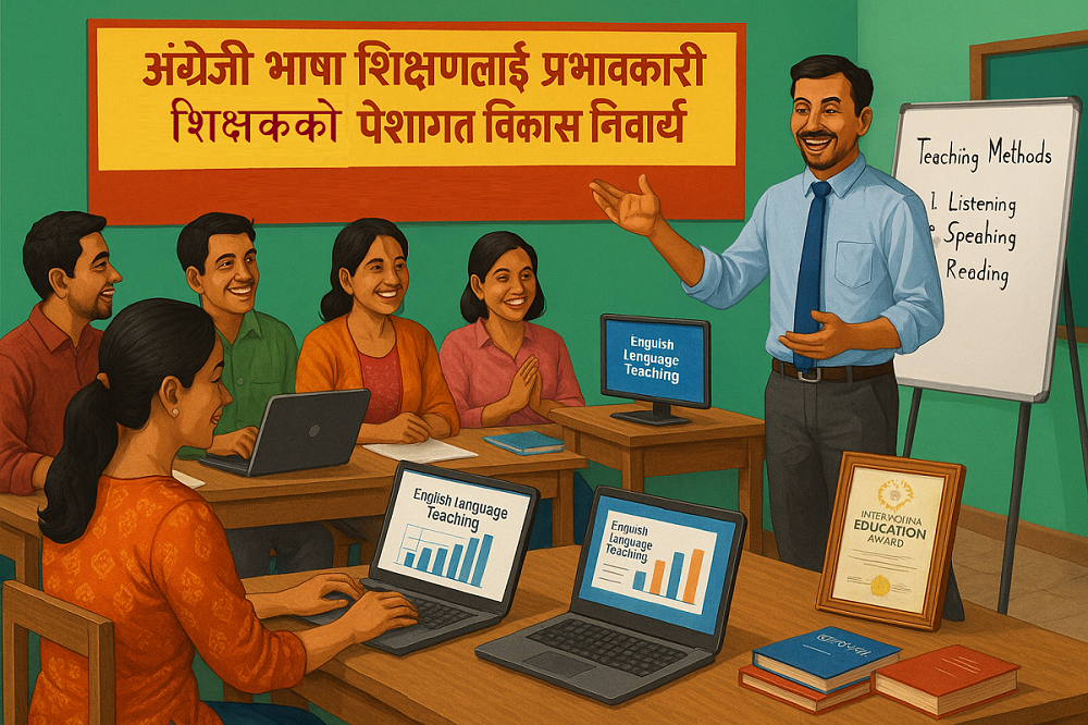 अंग्रेजी भाषा शिक्षणलाई प्रभावकारी बनाउन शिक्षककाे पेशागत विकास अनिवार्य