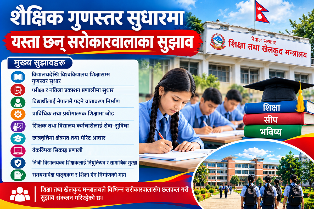 शिक्षा ऐन, विद्यालय तथा विश्वविद्यालय शिक्षा सुधारमा यस्ता छन् सरोकारवालाका सुझाव (भिडियाेसहित)